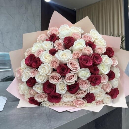 Микс роз Эквадор 75 шт