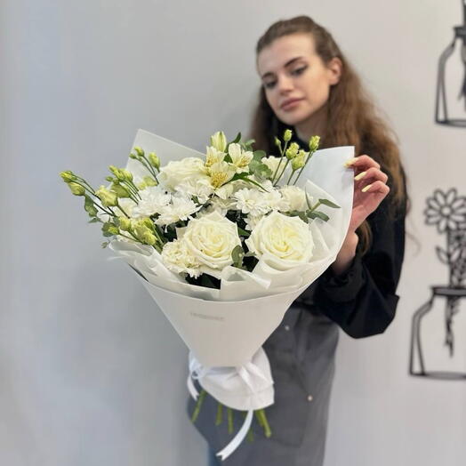 Букет в белых тонах 🌿🤍