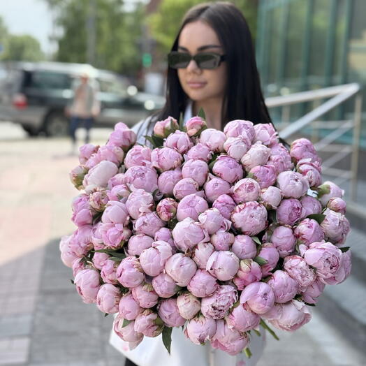 101 розовый пион
