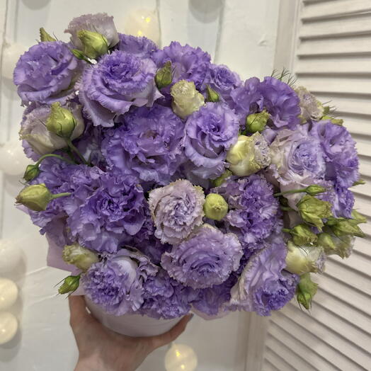 Коробочка из сиреневой эустомы 💜