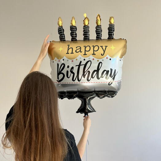 Шар ТОРТ ГИГАНТ 🎂 на день рождения девушке / парню / подарок 🎁