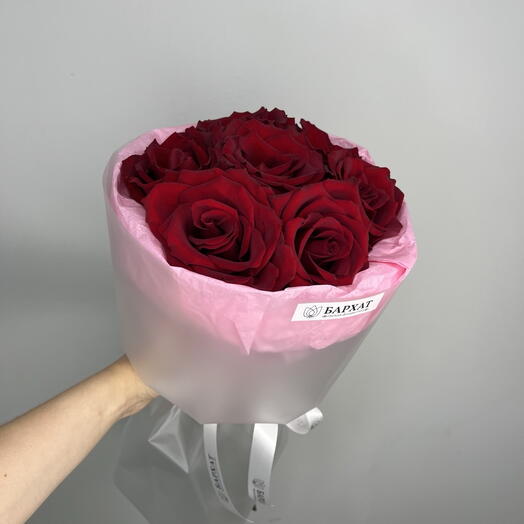 Монобукет из красных роз