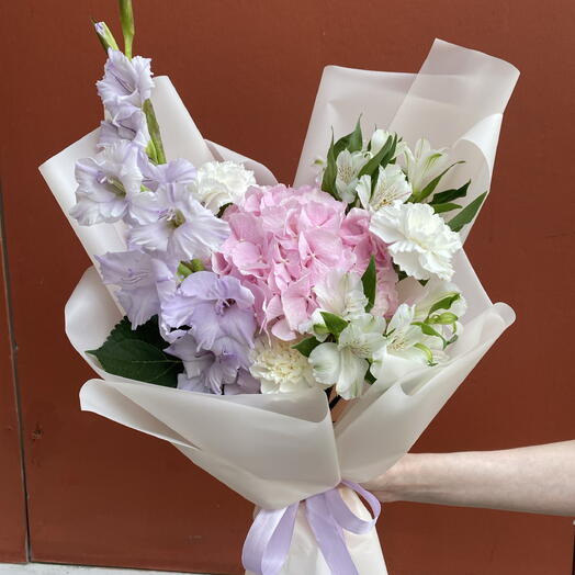 Букет из гортензии и гладиолусов 💗 | Моя нежность