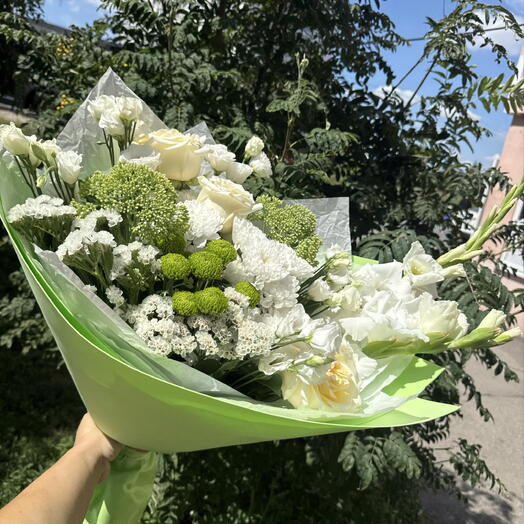 Летний букет с гладиолусами