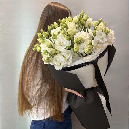 Белая Эустома 🌸 Букет Белой Эустомы 🌸 «Джентельмен»
