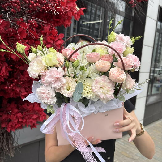 Нежная композиция в сумочке💝