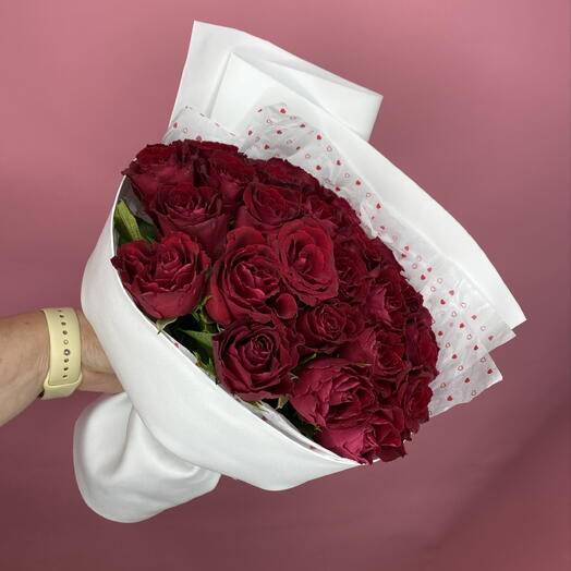 Букет из 25 красных роз 🌹