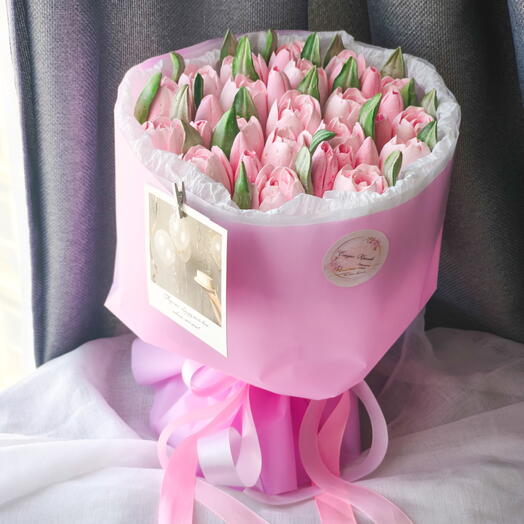 Букет зефирных тюльпанов для учителя 🌷