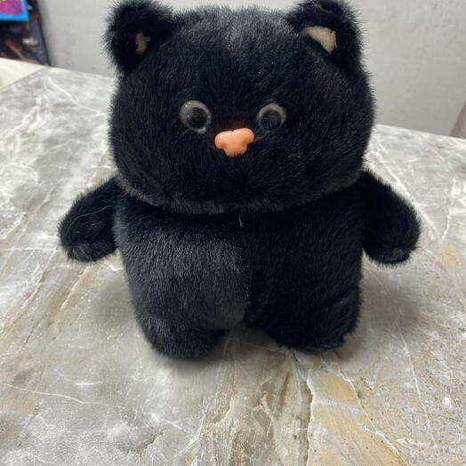 Мягкая игрушка  - черный кот толстяк