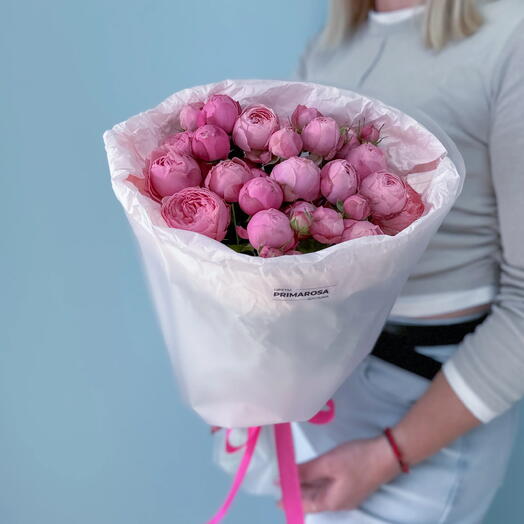 Букет из 7 кустовых роз Сильва Пинк «Розовая россыпь» 🌸 39776
