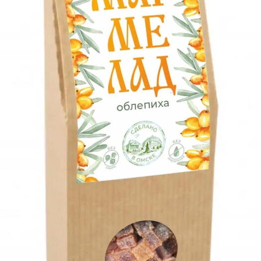 Мармелад Облепиха без сахара, 100 гр