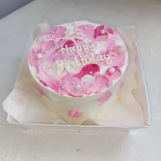Бенто торт мазки Happy birthday с вашей цифрой
