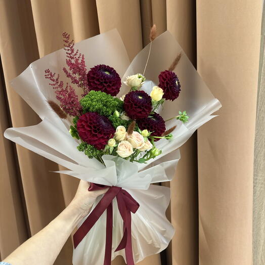 Букет с георгинами 💐💐💐💐