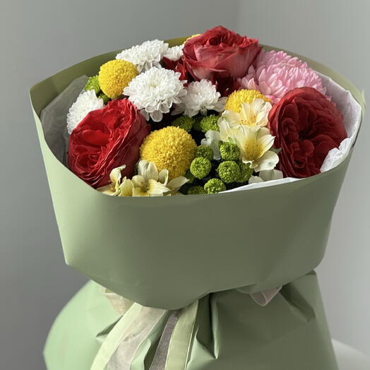 Букет с пионовидной розой🌼🌸