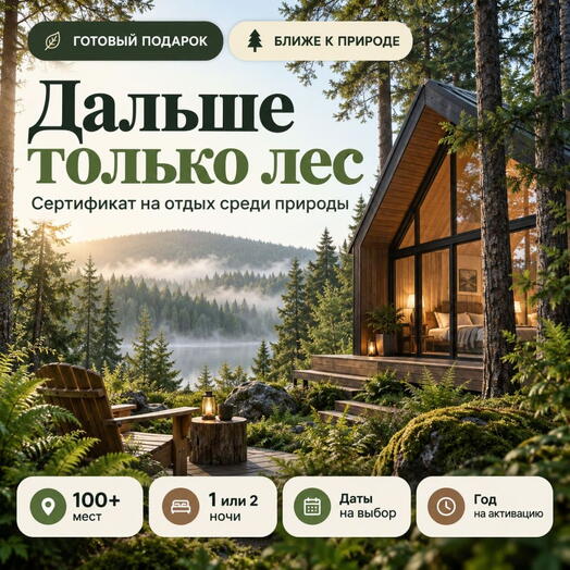 Подарочный набор  «Дальше только лес» (116 впечатлений на выбор)