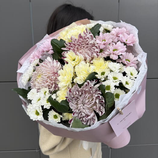 Осенний букет | хризантемы бигуди, хризантемы кустовые 🌸