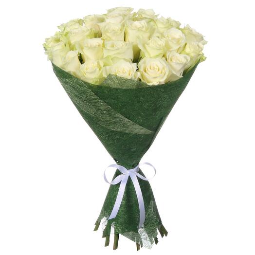 25 rosas blancas 40 cm