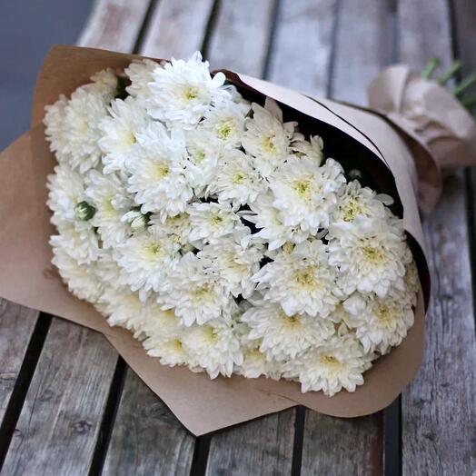 White bush chrysanthemums (9pcs)