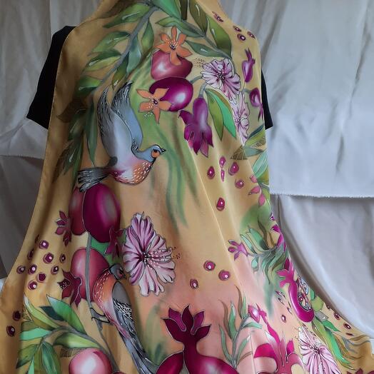 Pañuelo batik "Jardines de Granada"