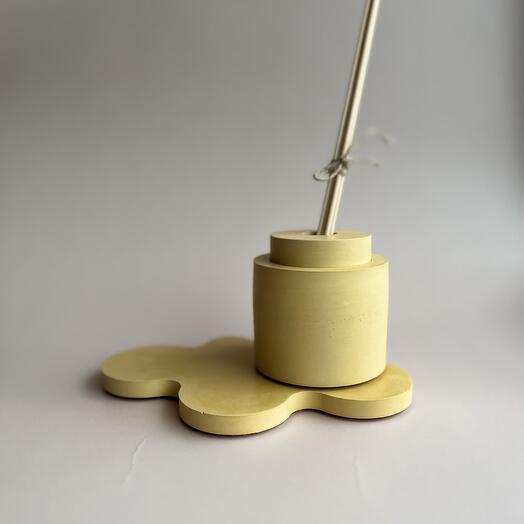 Gift set diffuser 100 ml and stand for jewelry in Mustard color