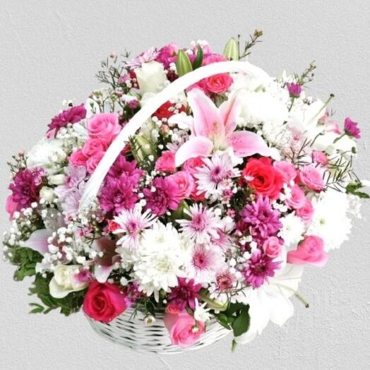 Flowers in basket