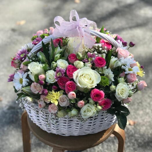 Корзина с розами