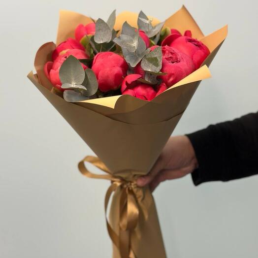 Bouquet of Coral Peonies