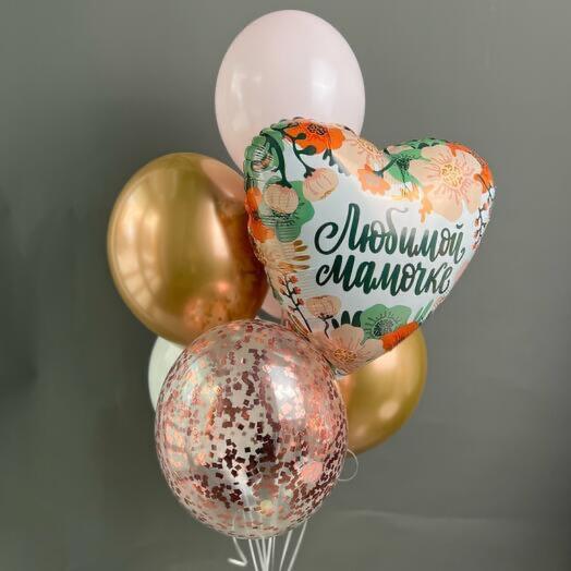 Фонтан "Любимой мамочке 3", 7 шаров