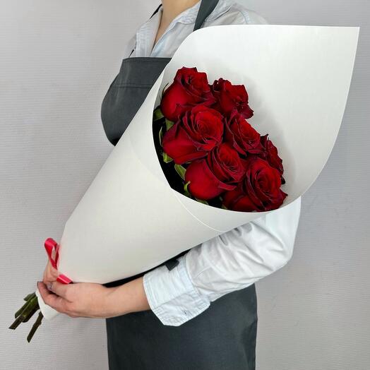 Букет из 7 премиальных красных роз🌹