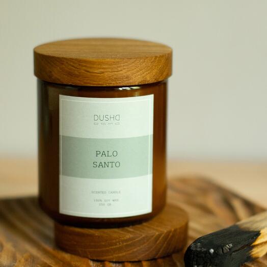 Свеча Натуральная соевая с ароматом Пало Санто