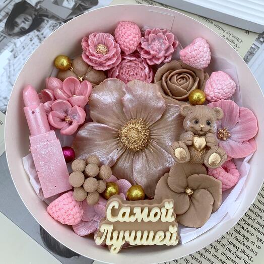 Шоколадный набор , цветы