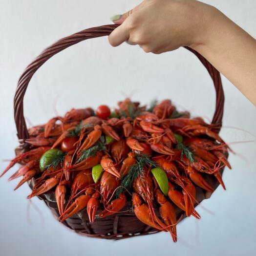 Букет корзинка с раками