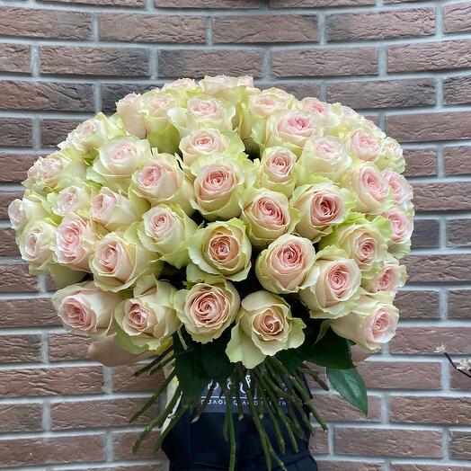 Marshmallow bouquet of 51 roses