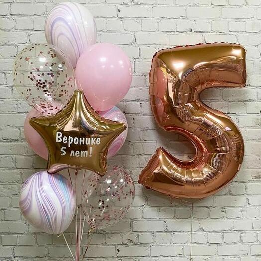 Воздушные шары с гелием в фонтане 51 (11 шаров)