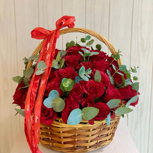 The beauty of a rose basket