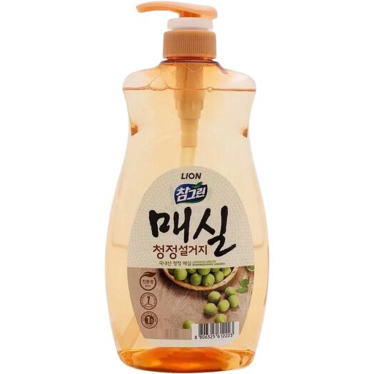 Lion Chamgreen Plum Средство для мытья посуды, овощей и фруктов Японский абрикос - 490 г (дозатор)