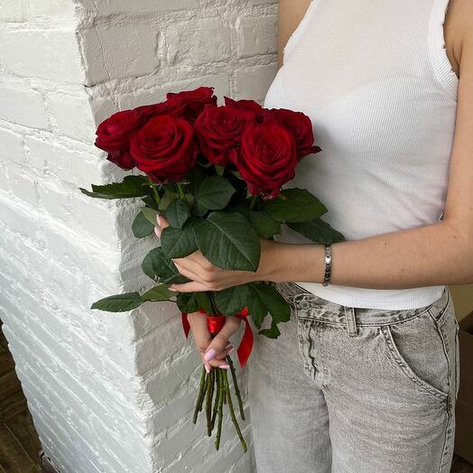 Bouquet of flowers 6 - Red roses 9 pcs