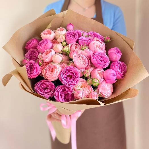 BOUQUET PINK🎀 кустовые пионовид.розы