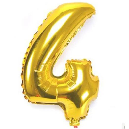 Фольгированная цифра 4
