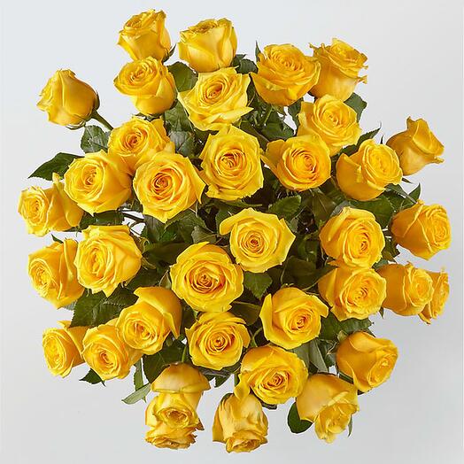 Yellow roses with Vase