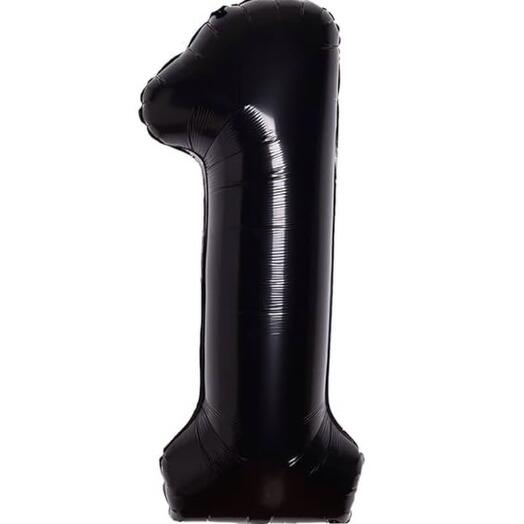 Número negro "1"
