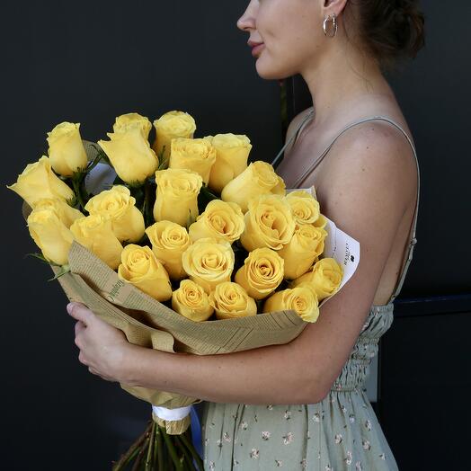 25 Yellow Roses