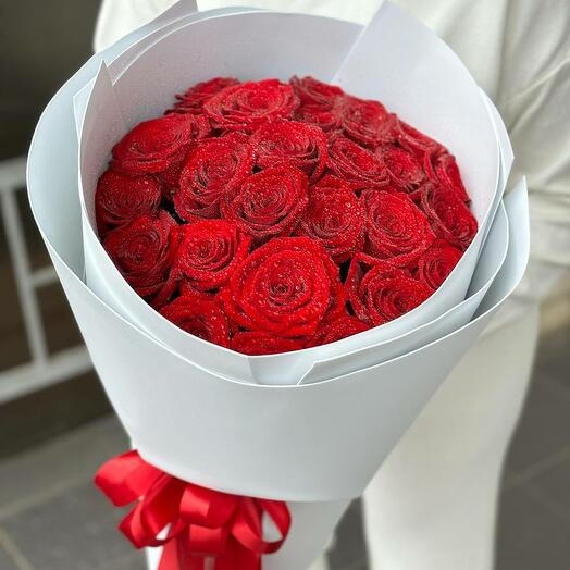 🌹Букет из 25 Красных Роз в Элегантной Упаковке🌹