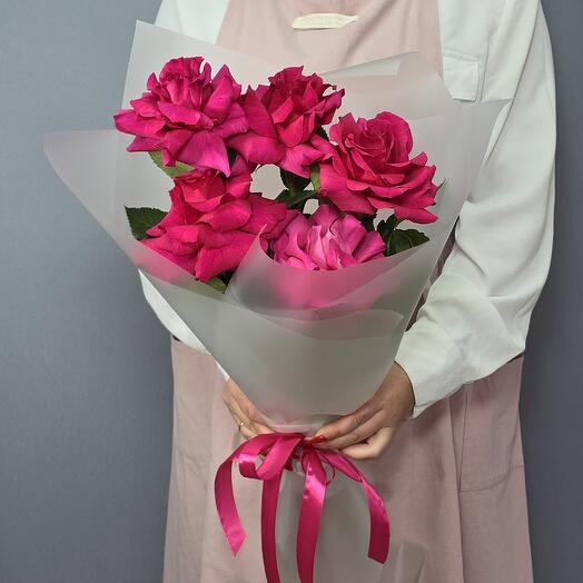 Яркий монобукет из французских роз