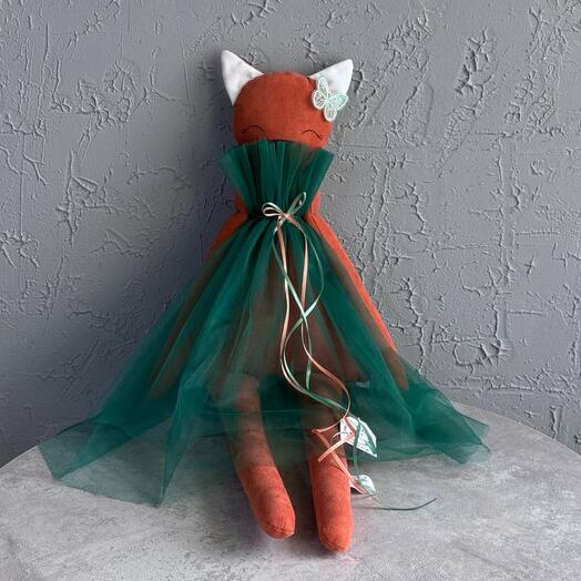 Игрушка ручной работы "Рыжая кошечка" 40см FT786