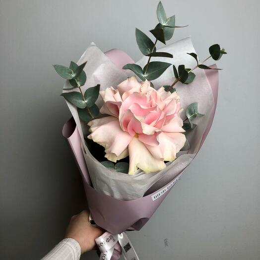 Rosa francesa con eucalipto😍