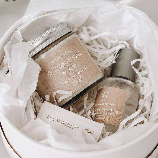 Gift set with candle