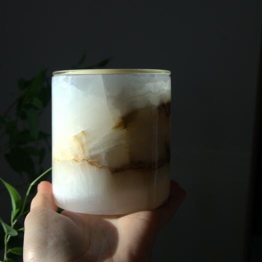 Ароматическая свеча в натуральном ониксе, 200мл