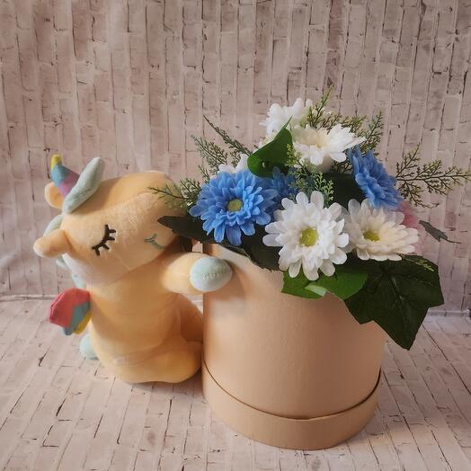 Подарочный набор «Единорог и цветы»