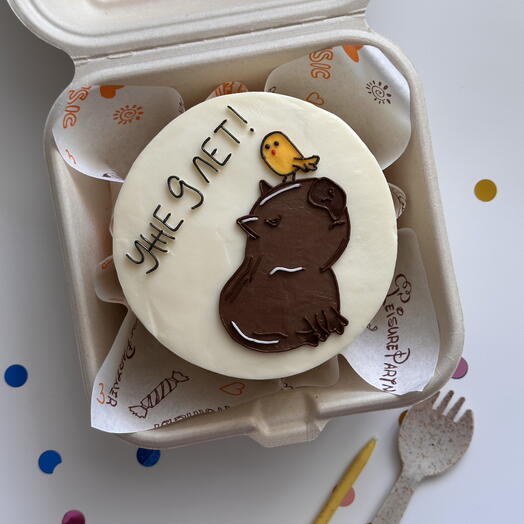 Бенто торт с капибарой на день рождения 🥳
